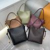 / Cross Border New Single Shoulder Casual Knot Small Golden Ball Woven Bucket Bag Large Capacity Bag For Women