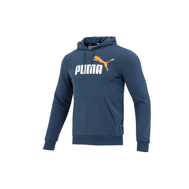 Puma Letter Logo Printed Hooded Sports Sweatshirt Men Sweatshirt Peacock-Green 588691-15