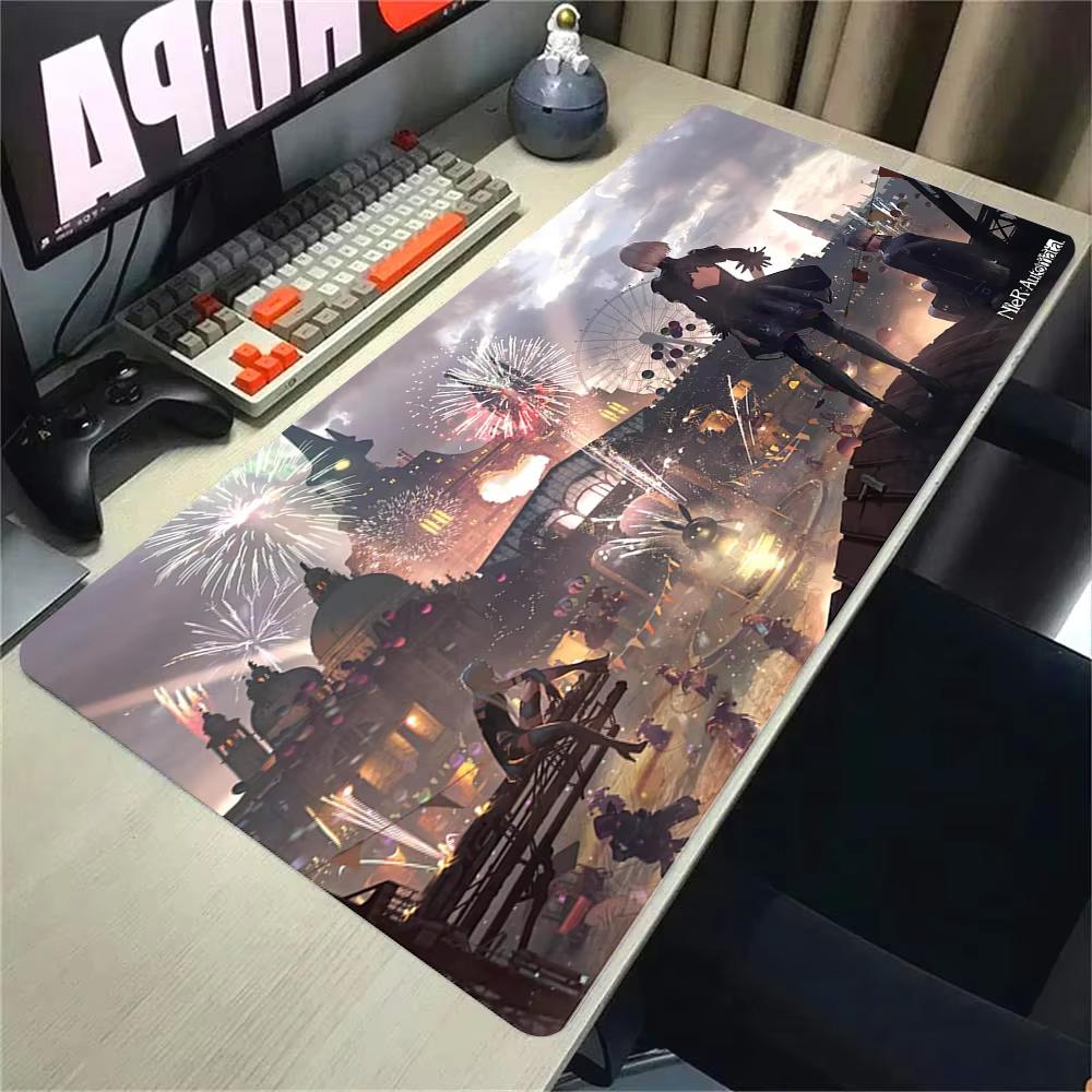 Игровой Большой Коврик для Мыши NieR Automata Геймерские Аксессуары для ПК Стола Коврик для Мыши 2B Клавиатурные Коврики для Стола Офисный Резиновый Антискользящий Коврик для Мыши