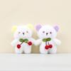Cherry Plush Rabbit Toy Pp Cotton Stuffed Animal Keychain For Kids Gift