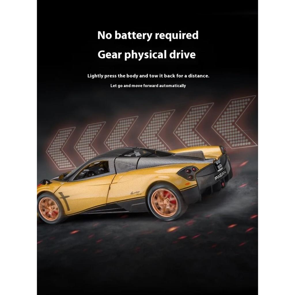 1/22 Pagani Huayra Dinastia Alloy Super Car Diecast Metal Model Classic Gull Wing Door Colection Decoration Children Toy Present