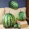 Simulation 3D Big Watermelon Fruit Doll Plush Toy Cartoon Fruit Small Pendant Pillow Sofa Cushion Pillow
