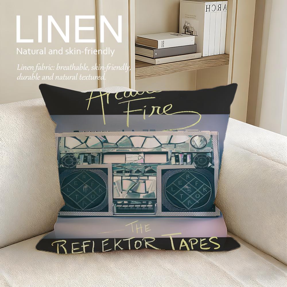 Music Arcade Fire Cushion Cover Pillowcase Set Pcs x x Breathable Washable Sofa Cushion Cover