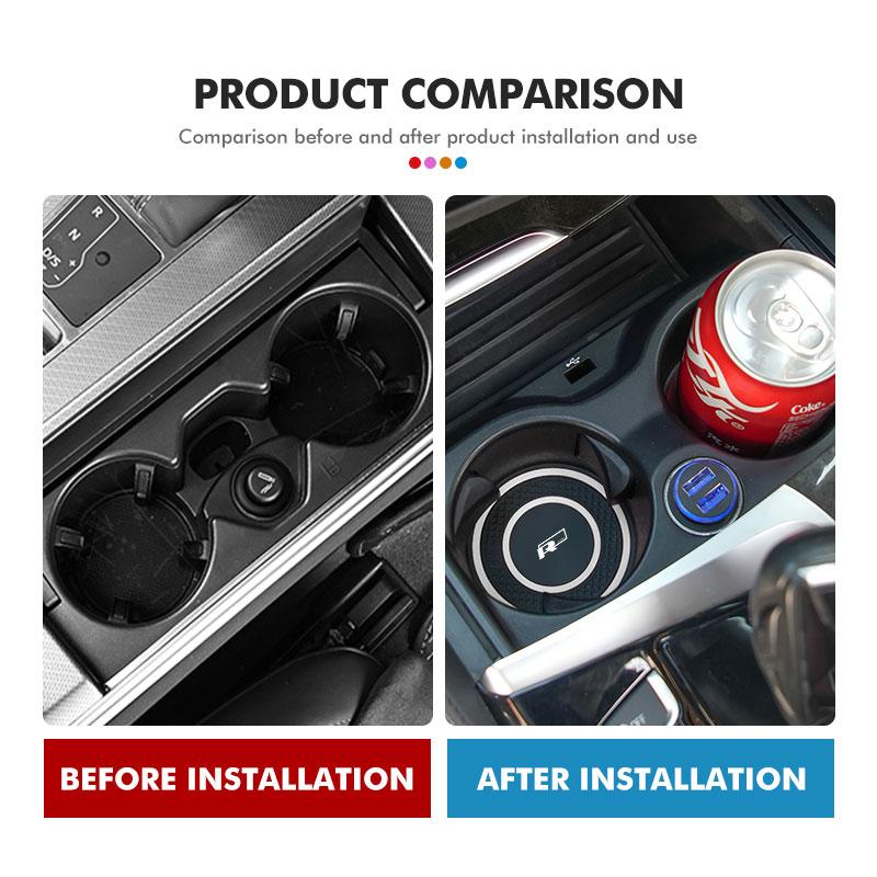New 2026 Emblems Silicone 2PCS Car Coaster Water Cup Anti-Slip Pads Auto Accessories For Volkswagen VW Passat B5 B5.5 2000- 2007 2008 200 zs0