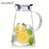 1PCS Water Jug Transparent Heat-Resistant Glass Cold Water Kettle And Water Pot With Handle Large Capacity Office Household Jug