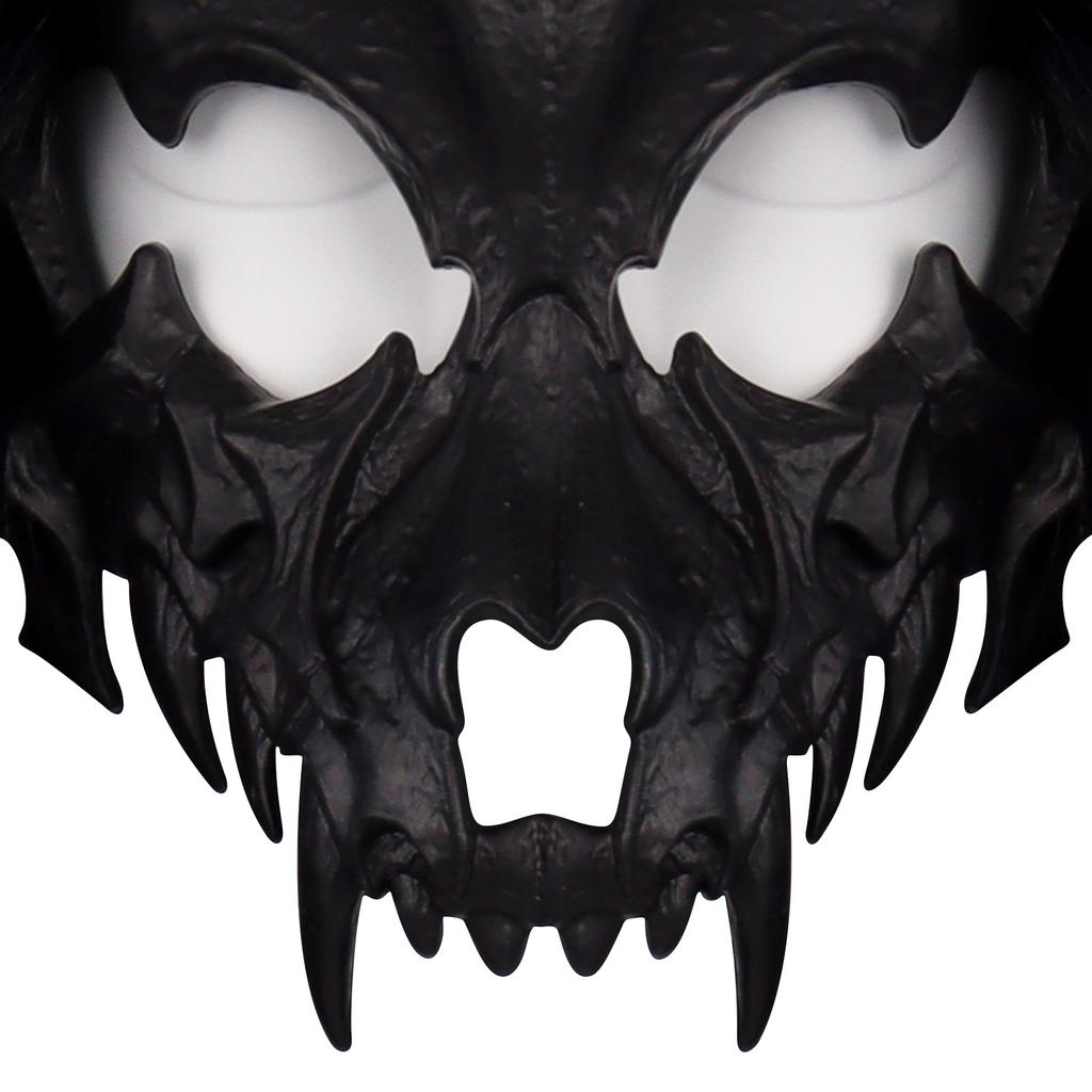 Halloween Carnival Fashion Animal Mask Viking Fox Mask with Fake Fur Headdress COS Werewolf