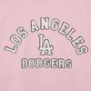 MLB Los Angeles Dodgers Свободный пуловер с буквой на плече Свитшот женский Розовый 3FMTV0334-07PKL