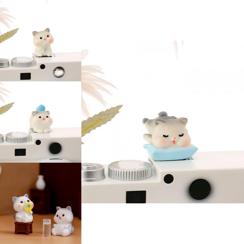Adorable Resin Cat Figurines For Diy Miniature Gardens Cute Desk Decor