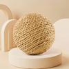 Cat Sisal Ball Interactive Cat Scratching Ball Toy Natural Sisal Scratcher Ball with Sound for