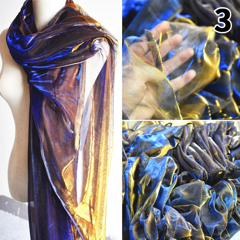 Лазерный кристалл синяя градиентная сетка марля дизайнерская ткань мягкая пряжа кружевная вуаль ткань для самостоятельного шитья платье юбка сценическая одежда ханьфу