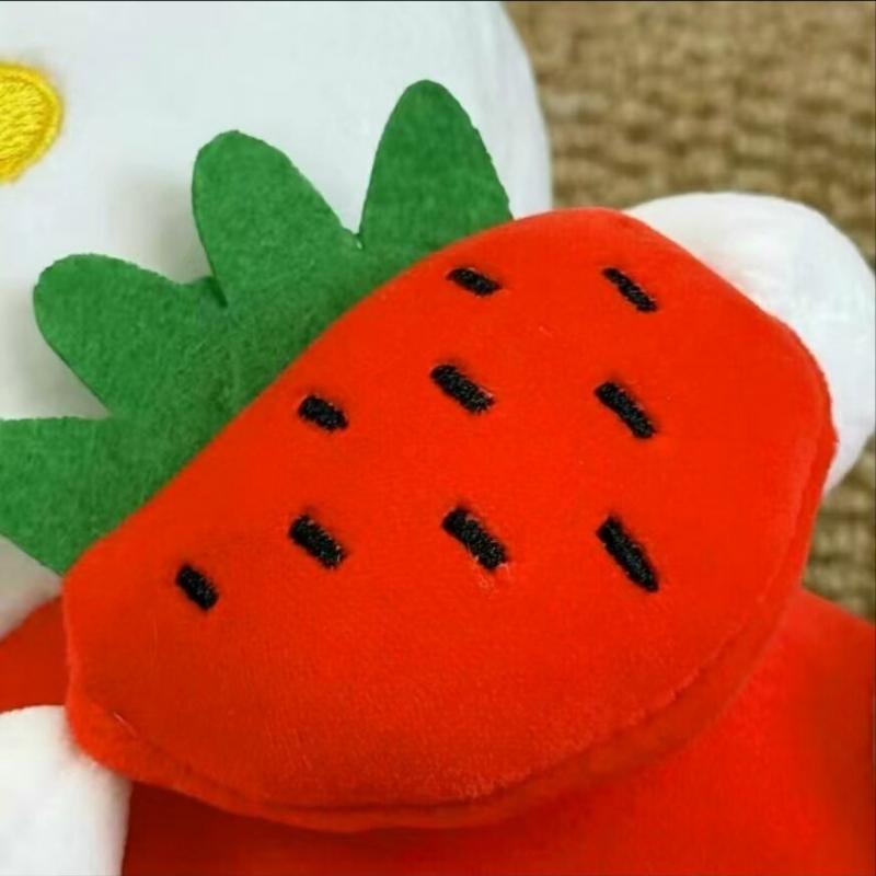 22 см Плюшевая кукла Кот КТ для девочек Мягкие игрушки-животные Плюшевая кукла Кот КТ с клубникой Декор для дома Игрушка-пелуш Подарок на день рождения