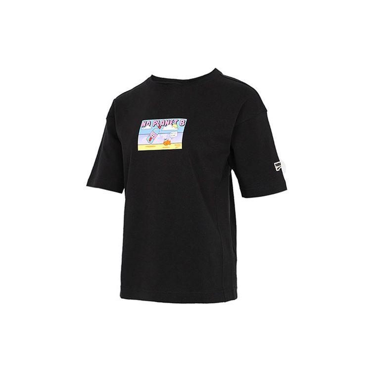 PUMA T Shirts Women's Black Crew Neck Moderate Straight Fit 531438-01