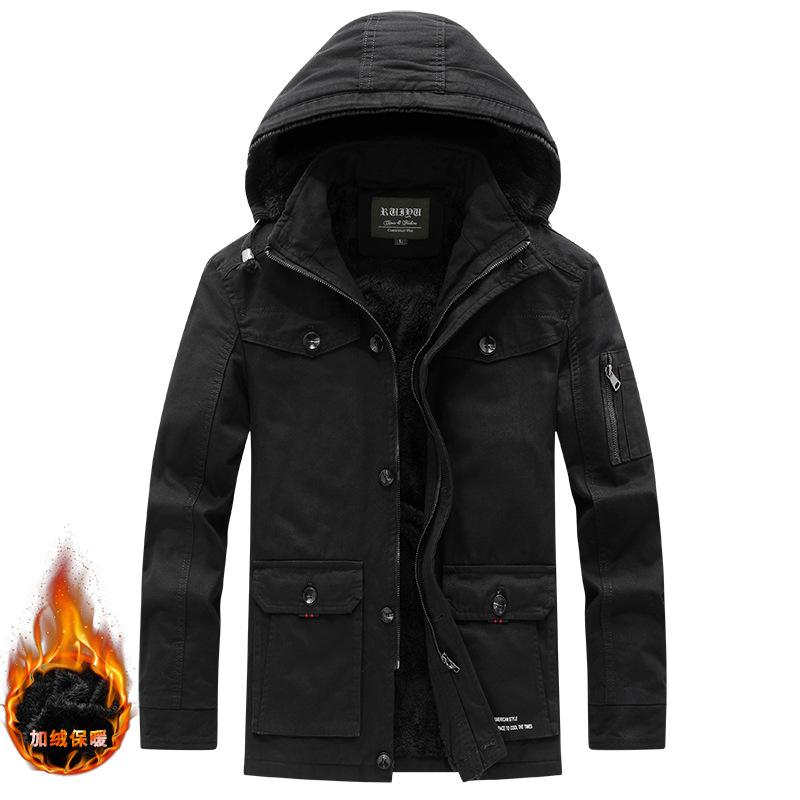 Зимняя куртка Мужская хлопковая повседневная ветровка средней длины средней длины