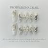 10pcs/set Pure Hand-made Wear-on Nails Crystal Butterfly Retro Plaster Glue Nail Art Hand-made Wear-on Nail Stickers