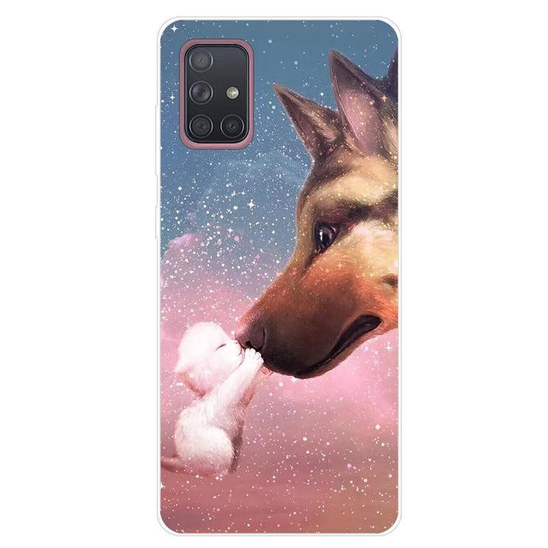 For Samsung Galaxy A51 A71 Case Soft Silicone Cute Cartoon Panda Phone Cases For Samsung A 51 A515F Galaxy A71 A715F Cover Funda