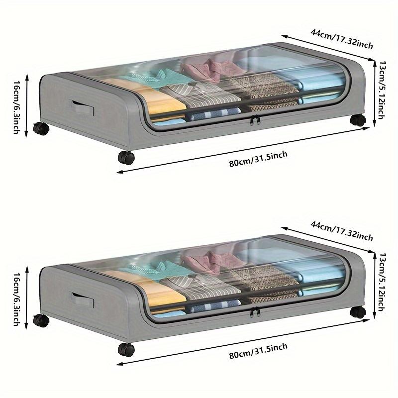 1/2 шт. большая вместительная корзина для хранения под кроватью с колесиками, экономящая пространство для гардероба, общежития, спальни