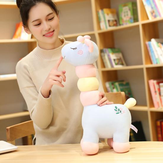 Милый красочный плюшевый жираф, мягкий пушистый полипропиленовый хлопок, плюшевая кукла, украшение для дома, детская комфортная игрушка, подарок на день рождения подруге