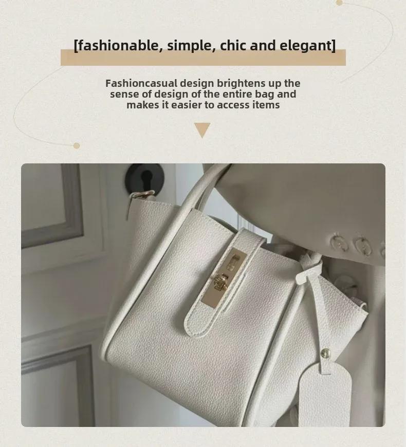 2024 Women's Fashion Simple Basket Bag: High-Grade Bucket Style Handbag, Perfect for Commuting or As a Messenger Bag.