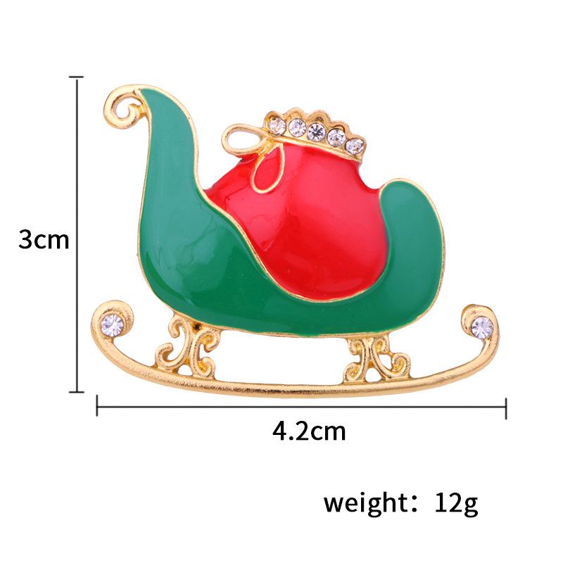 Christmas Brooches Set Tree Santa Snowman Sleigh Bell Boots Pin for Xmas Sweater Decoration Body Accessories