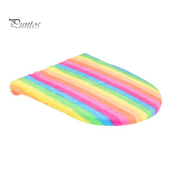 Чехол на крышку унитаза, мягкий, плюшевый, цветной, для ванной комнаты, подушка для сиденья унитаза, нескользящая, универсальная, бархатная, коврик для унитаза