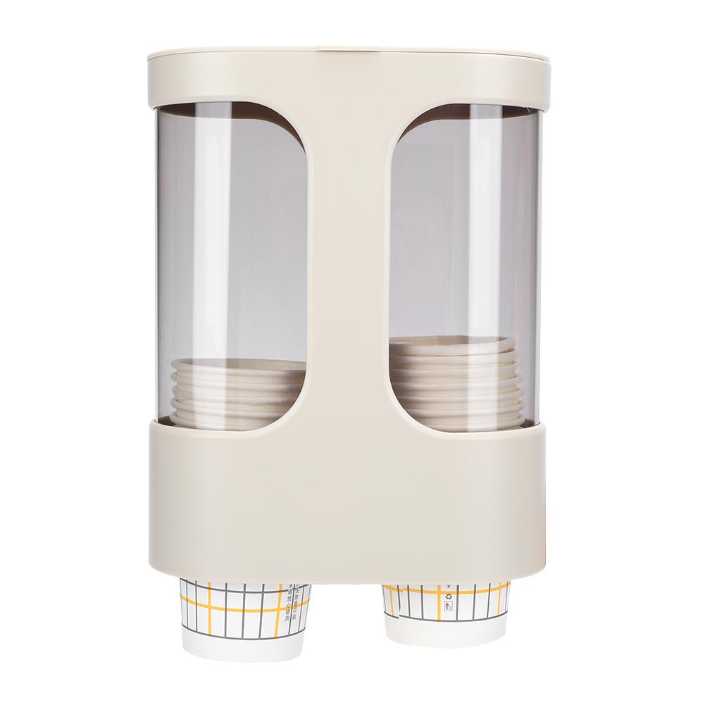 Paper Cup Dispenser Plastic Double Holder for Water Dispenser Restaurant Hotel Office Use