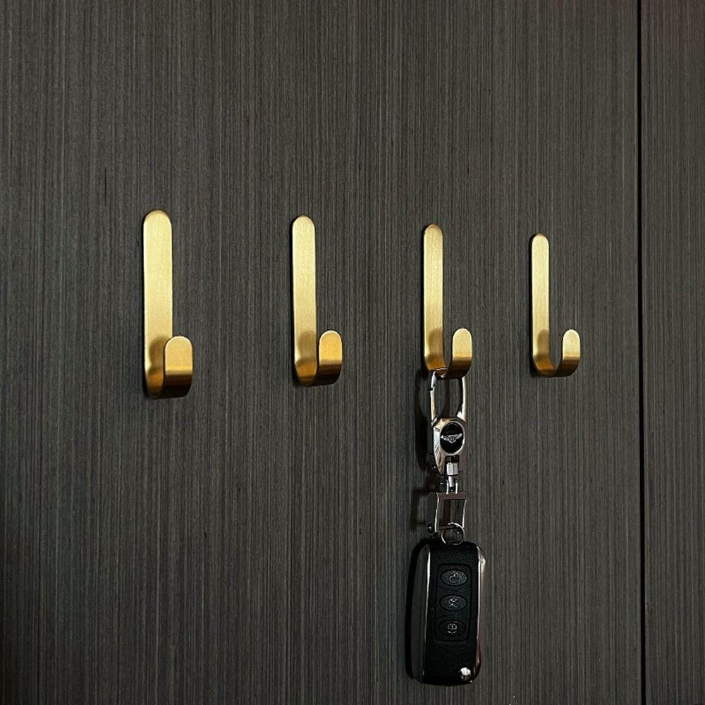 Gold Wall Hook J Shaped Towel Hanger Wall Mounted Furniture Hardware  Robe