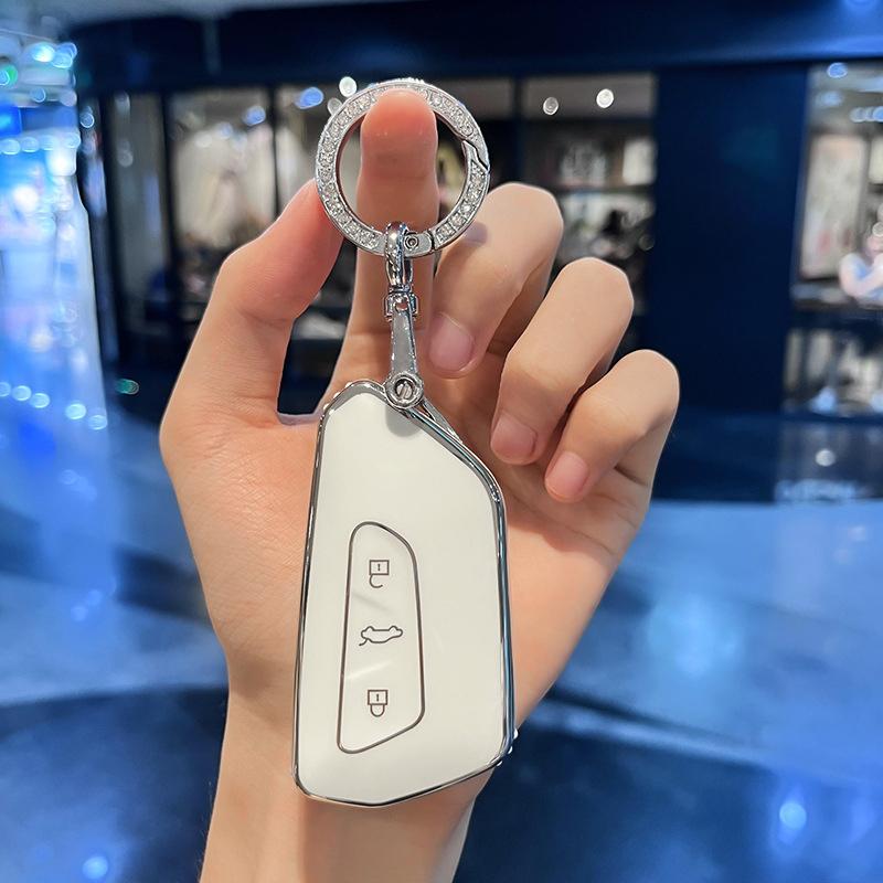 Чехол для ключей из ТПУ, чехол для брелока, аксессуары для ключей для Volkswagen Golf 8 Tuang X MK8 GTI MK8 ID 4 ID 6 ID 3 TALAGON TERAMONT