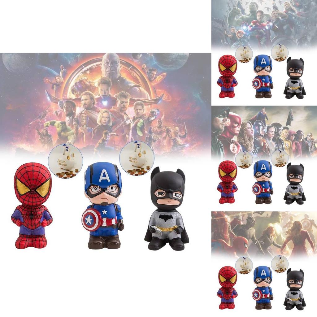 Креативная копилка Человек-паук, красочный мультяшный дизайн Мстителей, для детских подарков