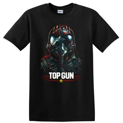 Top Gun Fighter Pilot Helmet T Shirt Maverick Air Combat Tee