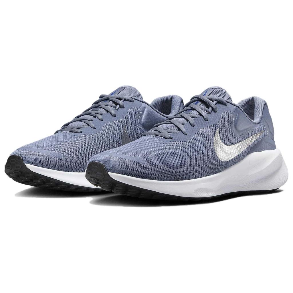 Nike Revolution 7 Ashen Slate Metallic Silver Men Sneakers Blue White Hyper-Royal FB2207-403