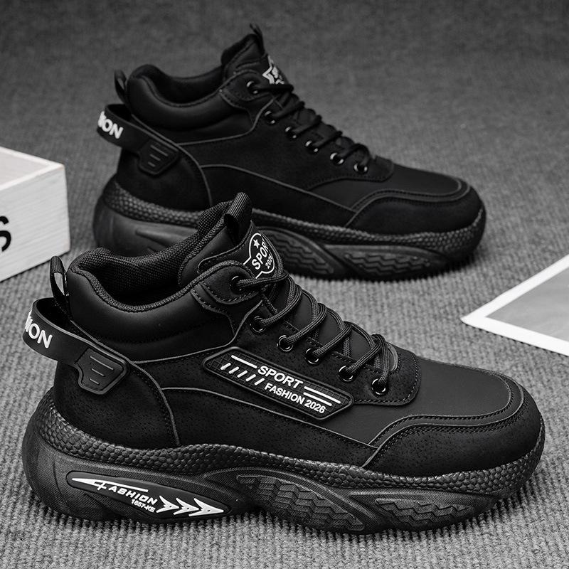 Мужские высокие ботинки осень новые британские ретро трудовые страховые инструменты ботинки Мартин уличные спорт и отдых увеличение роста