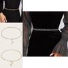Trendy Metal Waist Chain With Water Drilling Detailing For Dress And Skirt Enhancement