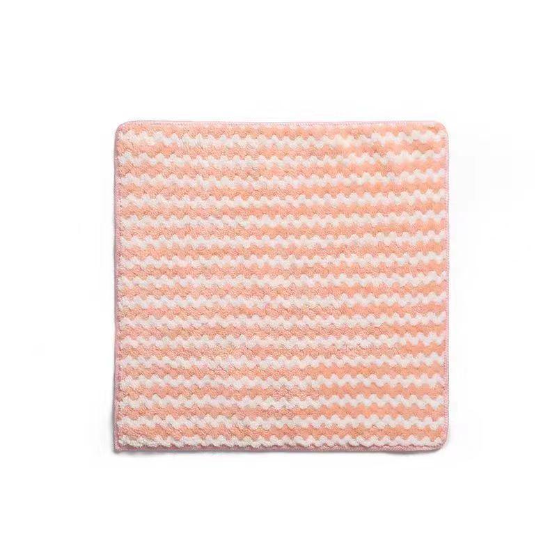 Absorbent Coral Fleece Wavy Dishcloth - Non-Stick, Thickened Kitchen Towel