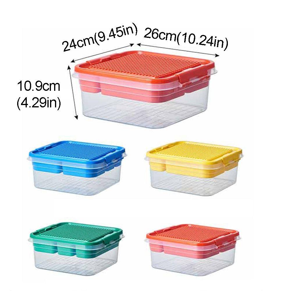 Dustproof Children's Toy Organizer Stackable Particle Holder Building Blocks Storage Box Household
