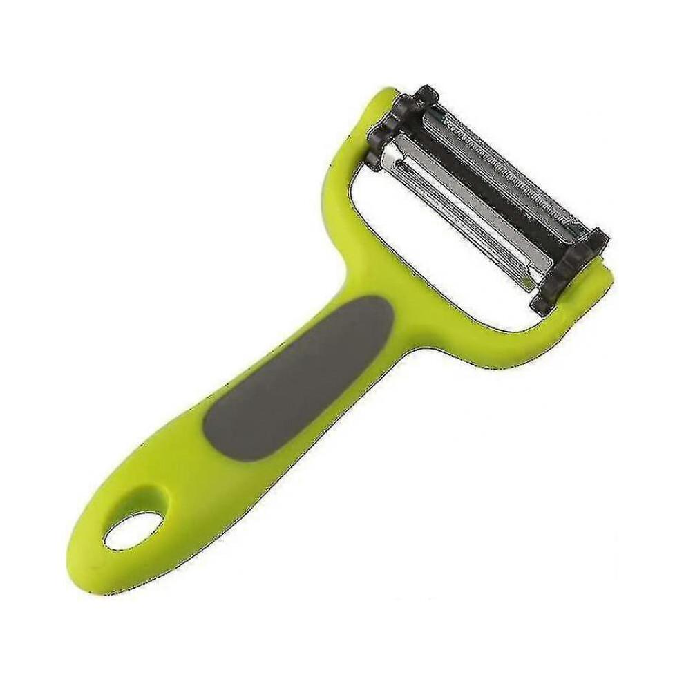 Vegetable And Fruit Peeler, 3 In 1 Multifunction Rotary Peeler, 3 Stainless Steel Blades: Serrated, Straight
