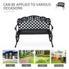 Garden Bench Cast Aluminium 107Lx58Wx85H Cm Black
