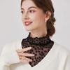 Cute Petal Fake Collar Lace Detachable Lapel False Blouse Black False Collar Sweater