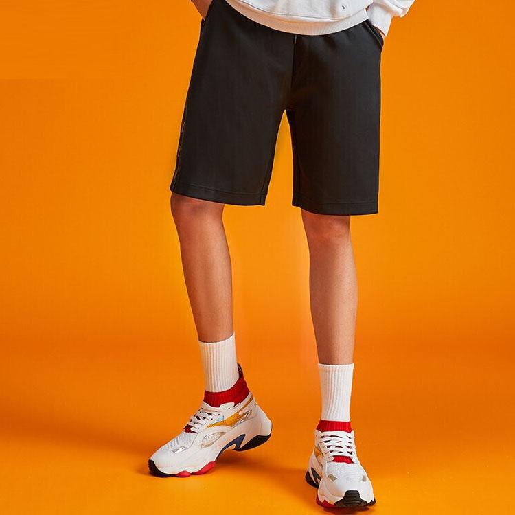 Li-Ning X Disney Микки Маус Спортивные повседневные шорты со средней талией и принтом Мужские брюки Черные AKSR531-5