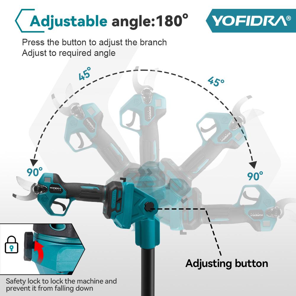 Yofidra 3 IN 1 Brushless Telescoping Pole Electric Chainsaw Scissors Garden Tree Pruning High Branch Saw For Makita 18V Battery