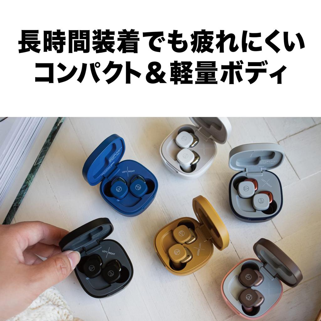 Беспроводные Быстрые IPX4 До Часов Низкая Быстрое Сопряжение Темно-синий Красный Наушники Audio-Technica ATH-SQ1TW, Bluetooth, Зарядка, Водонепроницаемые, 19.5 Воспроизведение, Задержка,