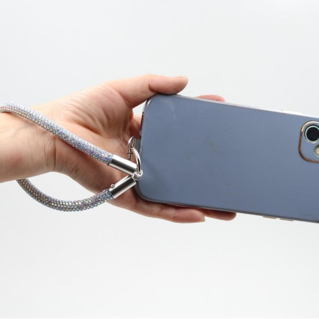 Высококачественный брелок для ключей с подвеской из горного хрусталя и яркий шнурок для телефона - веревка против потери для женщин