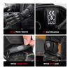 KEMIMOTO Leather Motorcycle Gloves Autumn Long Cuff Racing Gloves Summer Kevlar Knuckle Protect Moto Glove For Men Professional