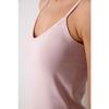 Двусторонняя нижняя рубашка с тонкими бретелями по бокам цвета пыльной розы