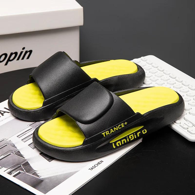 Модные мужские тапочки Мягкие сандалии Удобная пляжная повседневная обувь Легкие плоские нескользящие износостойкие сандалии из ЭВА 2025