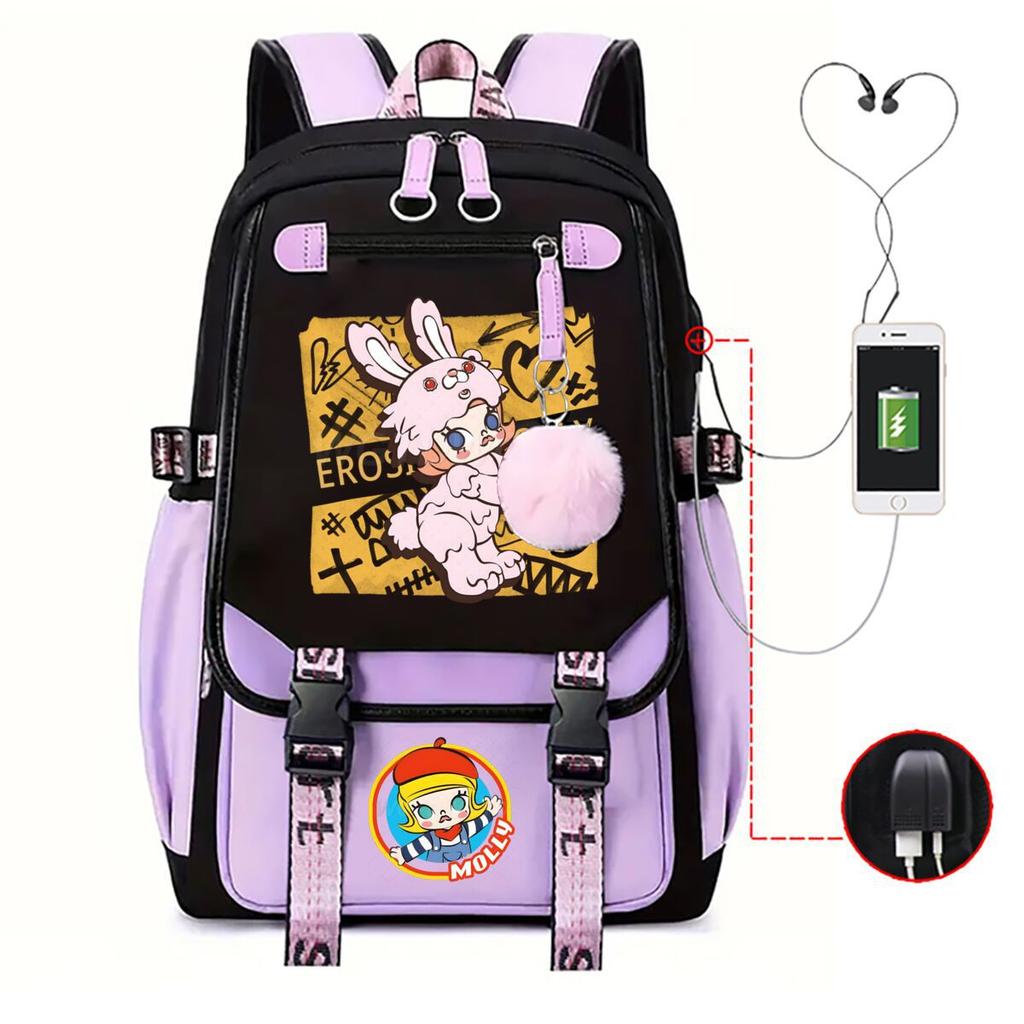 Принт модный школьный рюкзак колледж стиль средняя школа старшеклассники большая вместимость