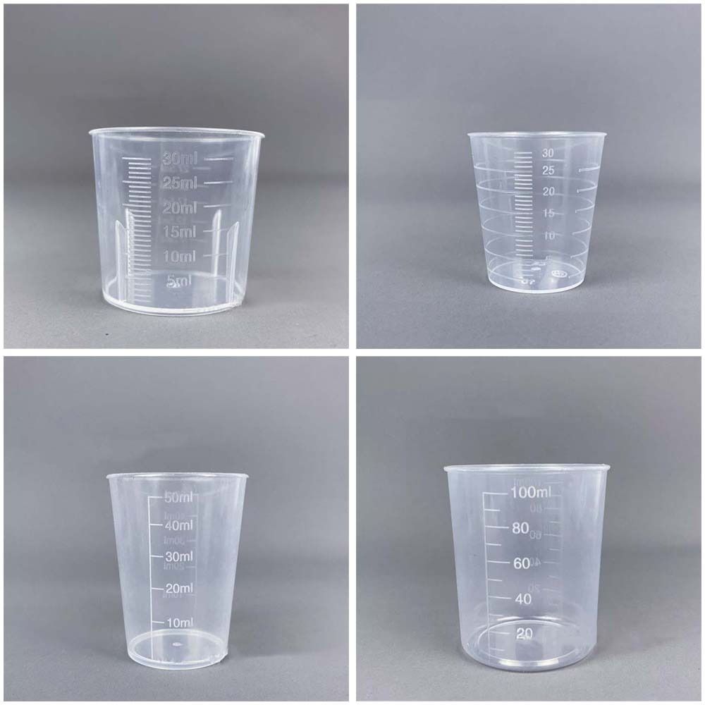 Mini Graduated Measuring Cup Plastic Transparent Mixing Cup Laboratory Beaker Kitchen Baking