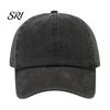 Baseball Hat Soft Top Adjustable Buckle Washed Distressed Sun Breathable Cap Retro Street Style Men Women