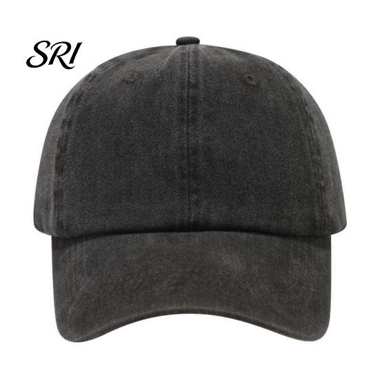 Baseball Hat Soft Top Adjustable Buckle Washed Distressed Sun Breathable Cap Retro Street Style Men Women
