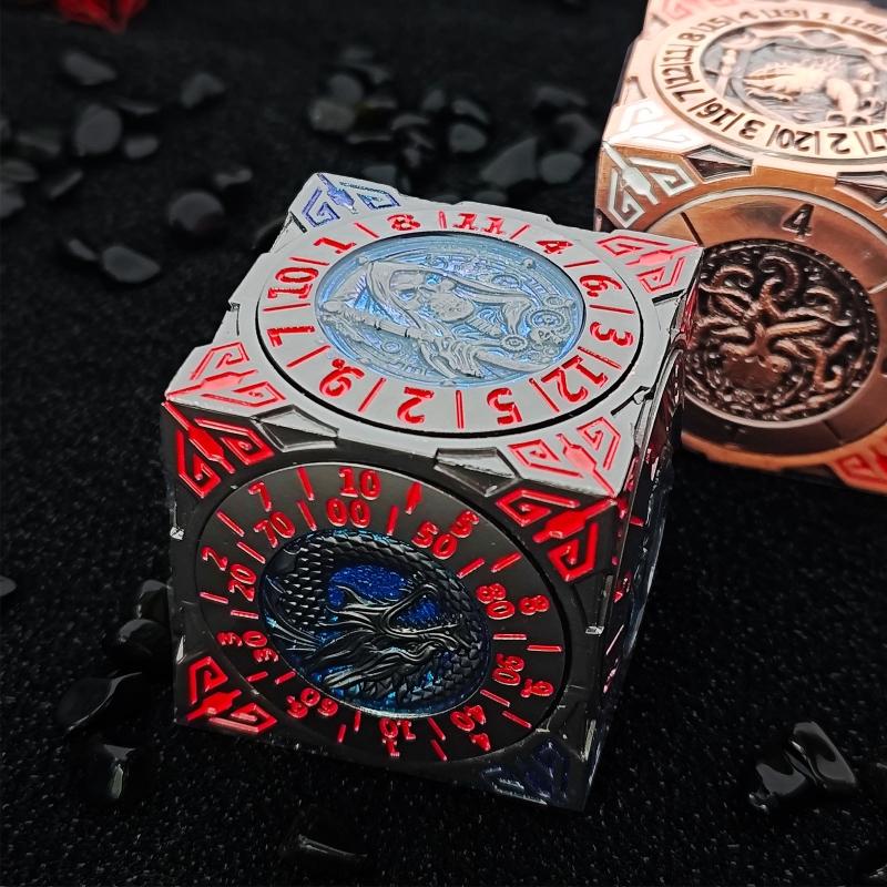 7-в-1 Dungeons & Dragons Поворотный стол Кубики Спиннер-непоседа Многогранник Металлическая рулетка Вечеринка Ролевые игры Снятие стресса EDC Гироскоп Игрушка