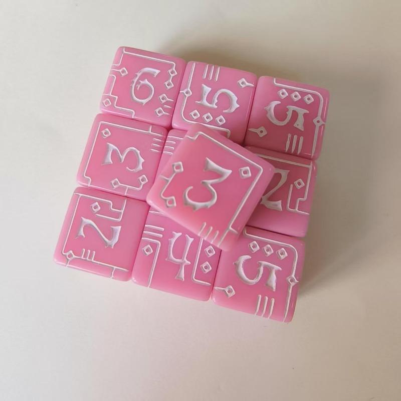 D6 Новые механические кубики с рисунком и цифрами на 6 гранях с линиями для игровых аксессуаров, настольной игры, с гранями разных цветов